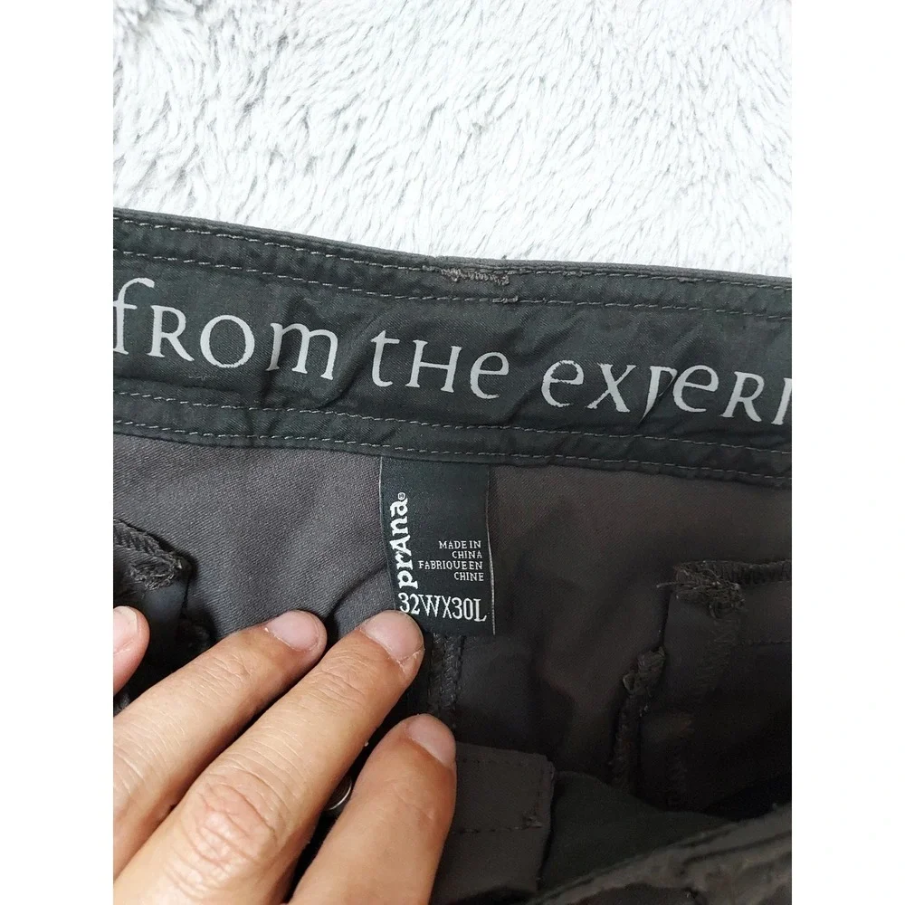 Prana Pants Mens 32x30 Zion Cargo Jogger Hiking Gray Outdoor Hiking Climbing